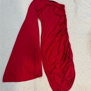 Christian Siriano Vibrant Red One-Shoulder Dress